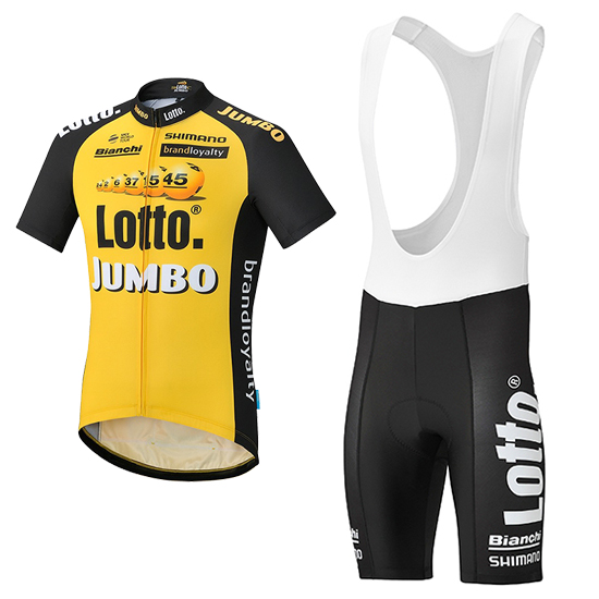 2017 Maillot Lotto Jumbo Tirantes Mangas Cortas amarillo